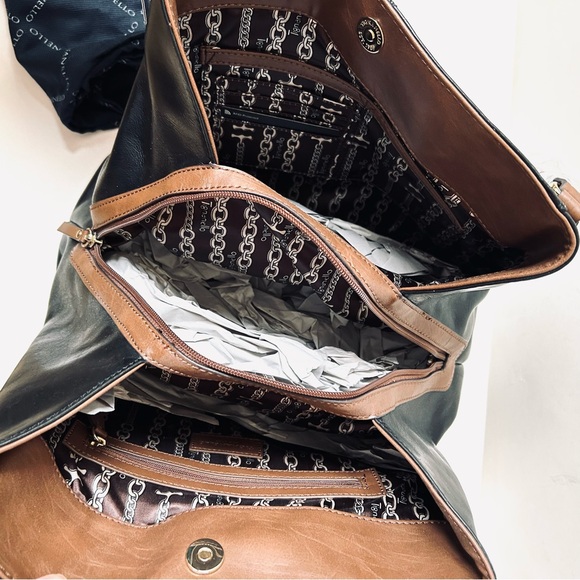 NWT Tignanello Leather Embossed Two-Toned Large Satchel. Comes with a dust bag. - Picture 10 of 15